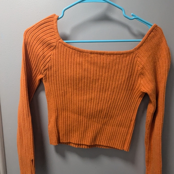 Wild Fable Rust Ribbed Sweater - Picture 3 of 3